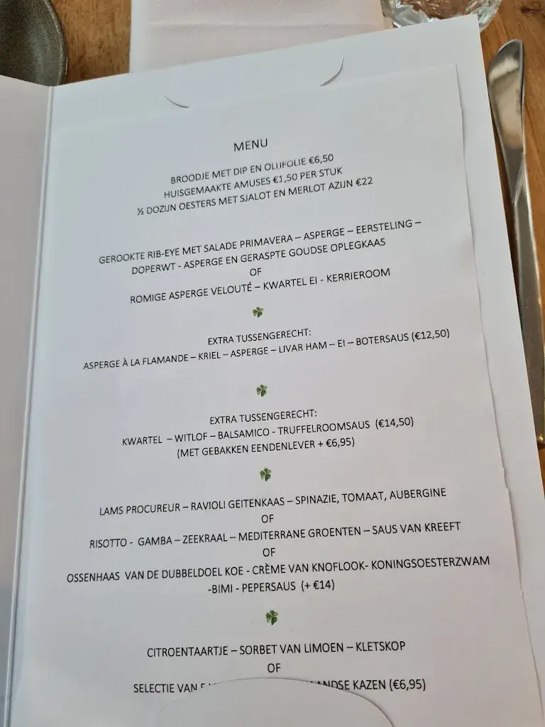 Menu_Restaurant Oxalis_Wervershoof_immagine_2