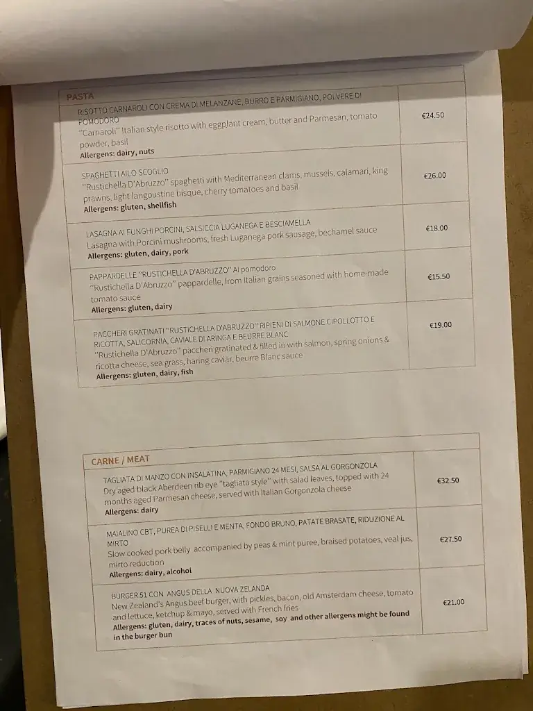 Menu_Ristorante 51_Amsterdam_image_1