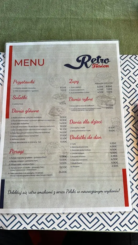 Menu_Retro Fusion - Pools restaurant_Lelystad_image_1