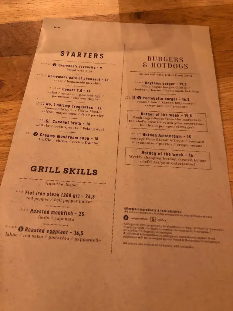 Menu_Rhythms Bar + Kitchen_Amsterdam_image_1