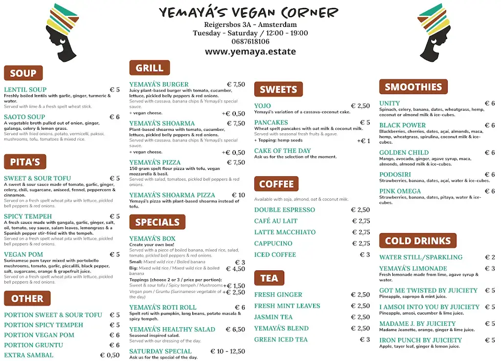 Menu_Yemayá’s Vegan Corner_Amsterdam_image_2