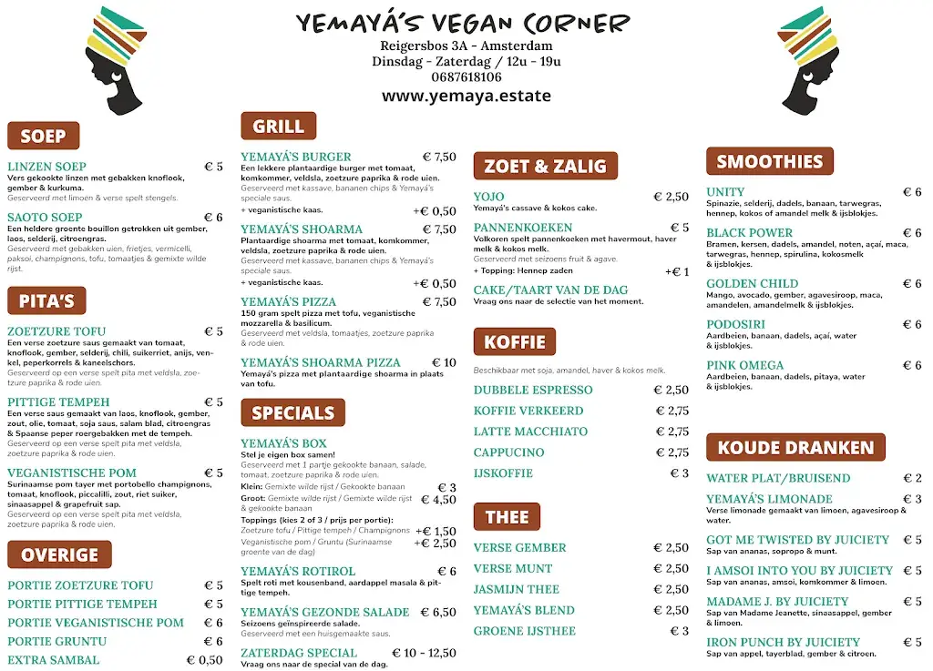 Menu_Yemayá’s Vegan Corner_Amsterdam_image_3