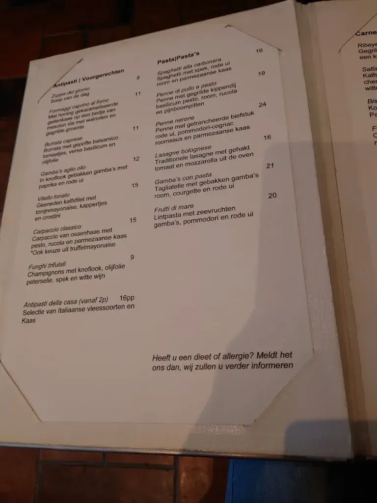 Menu_Sorrento Italiaans Restaurant_Lelystad_image_2