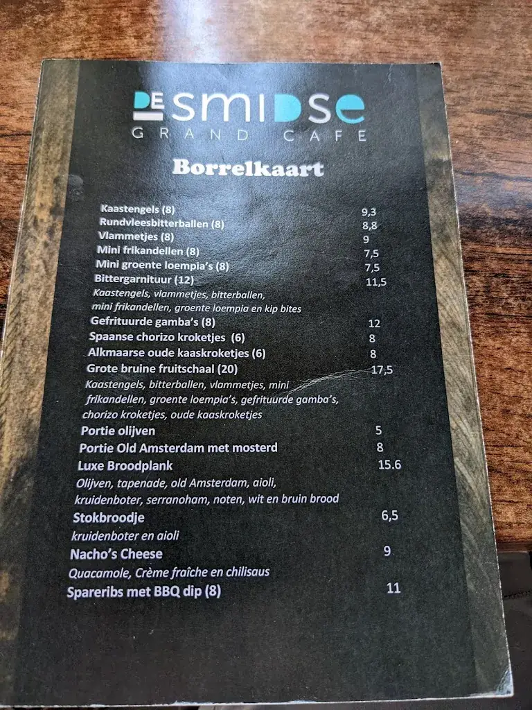 Menu_Grand Café de Smidse_Schagen_image_1