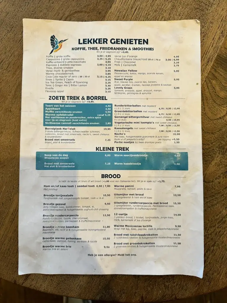 Menu_HarTeluk restaurant Natuurpark Lelystad_Lelystad_image_1
