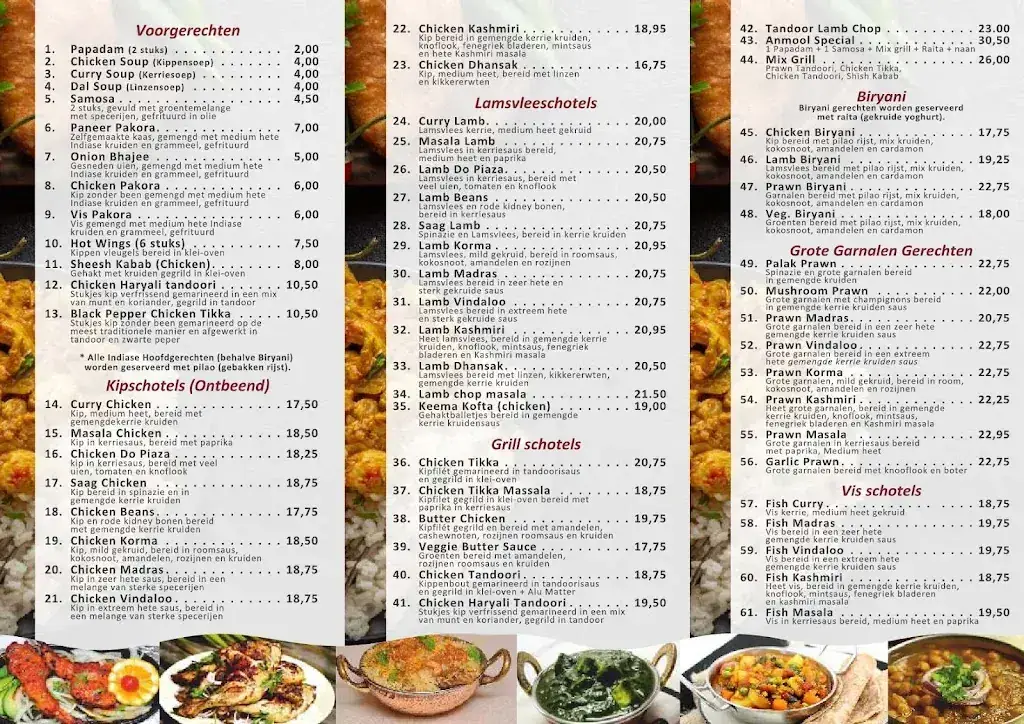 Menu_Anmool Indian Restaurant_Bennebroek_image_1