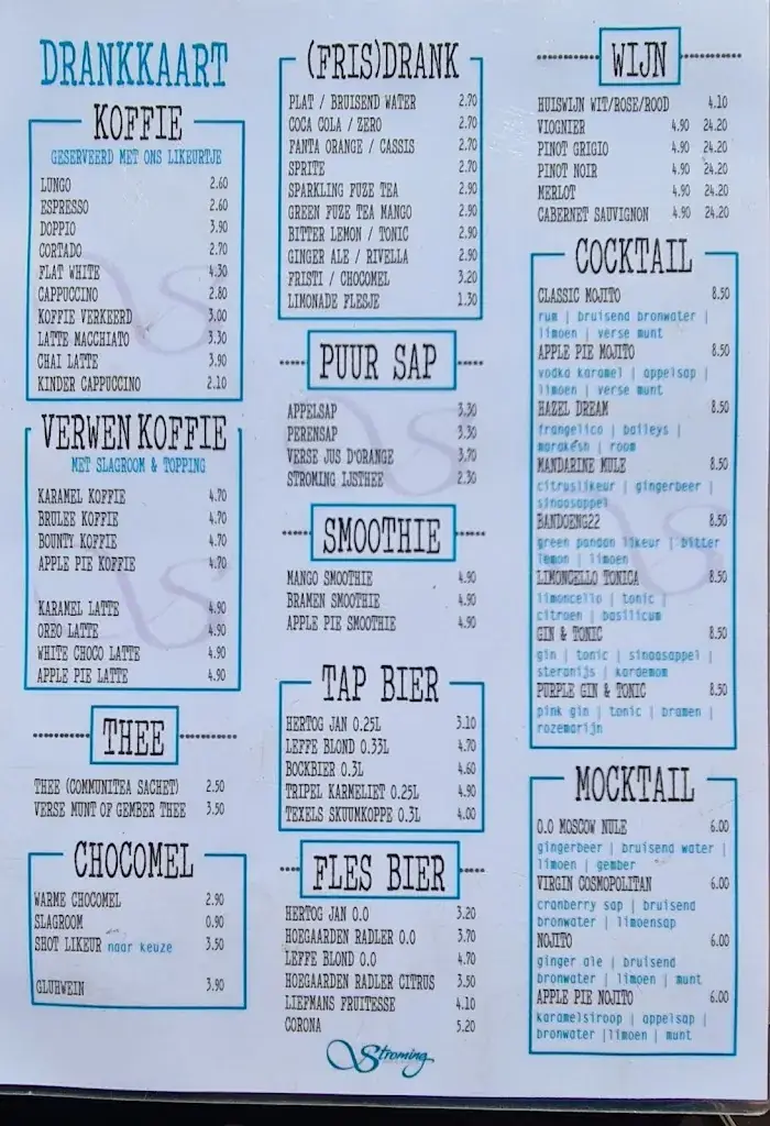 Menu_Restaurant Stroming eten & drinken_Heerhugowaard_immagine_1