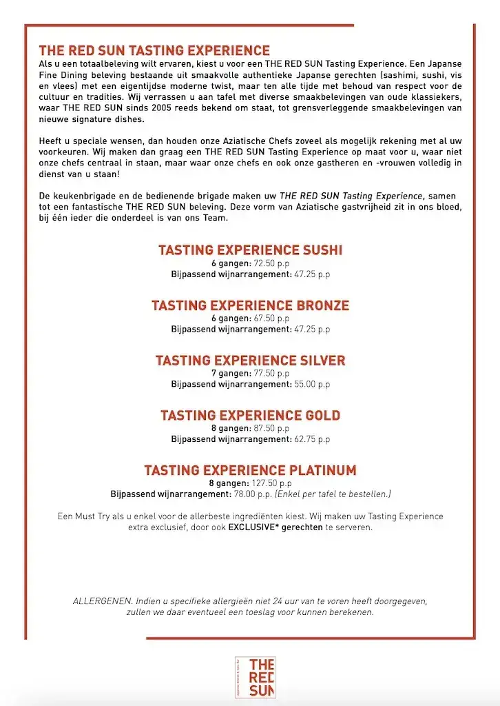 Menu_The Red Sun_Blaricum_image_1