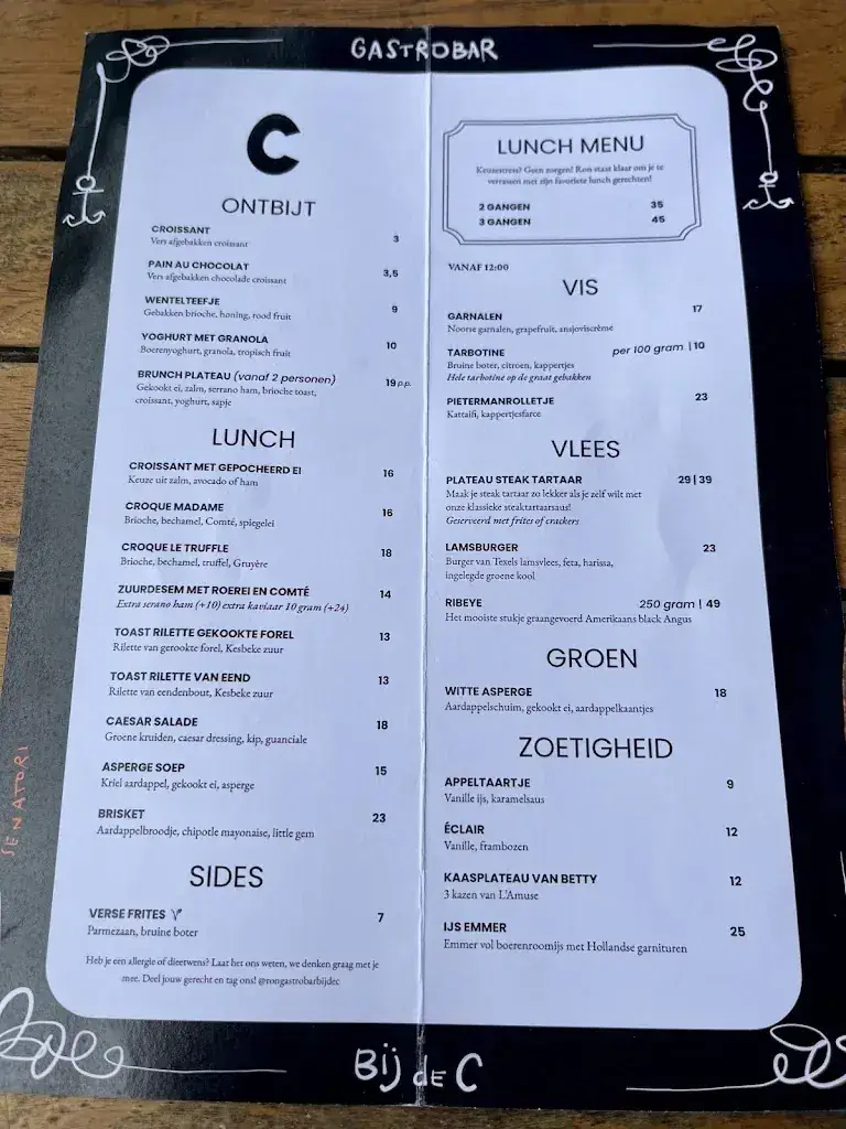 Menu_Ron Gastrobar bij de C_Bloemendaal_image_1