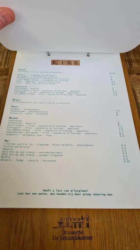 Menu_De Smaeckkamer_Beverwijk_image_1