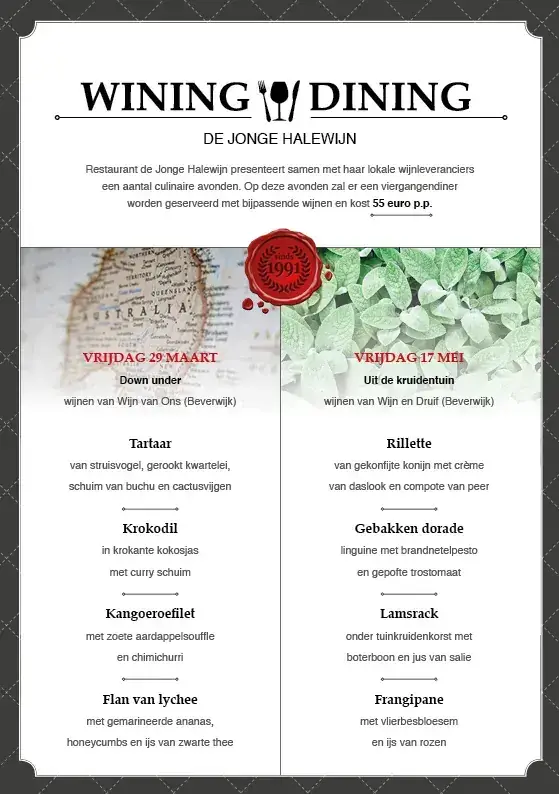 Menu_Restaurant De Jonge Halewijn_Beverwijk_image_1