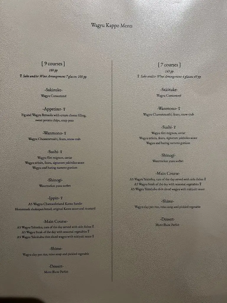 Menu_WAGYU KANATA - The Museum_Amsterdam_image_1