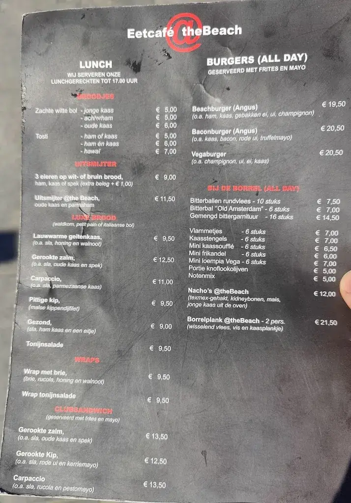 Menu_Eetcafé @ the Beach_Lelystad_image_1