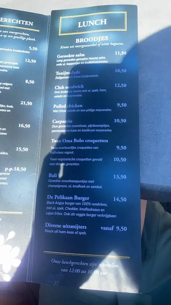 Menu_Bar Petit Restaurant de Pelikaan_Badhoevedorp_immagine_3