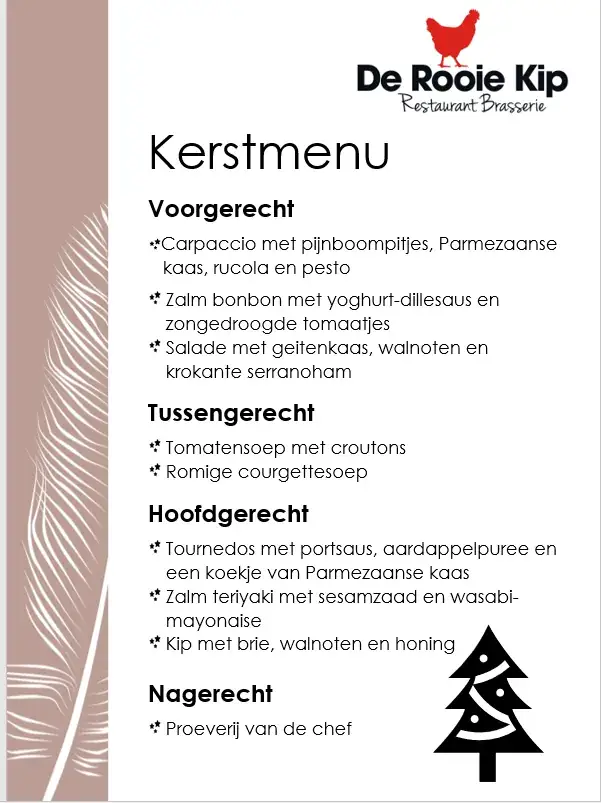 Menu_Restaurant Brasserie De Rooie Kip_Hoorn_image_3
