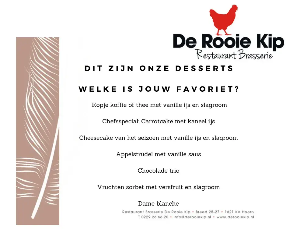 Menu_Restaurant Brasserie De Rooie Kip_Hoorn_image_4