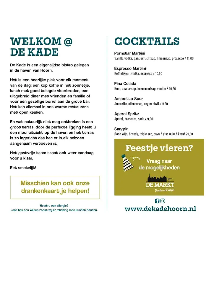 Menu_De Kade_Hoorn_immagine_3