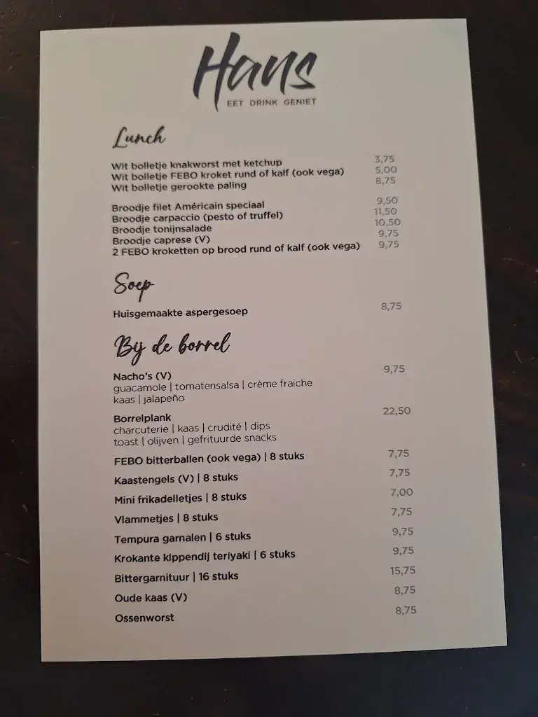 Menu_Grand Café Hans_Badhoevedorp_image_1