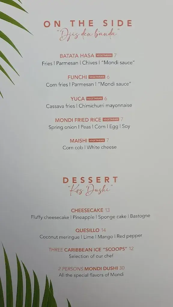 Menu_Mondi Amsterdam New-West Caribbean Cuisine_Amsterdam_immagine_2