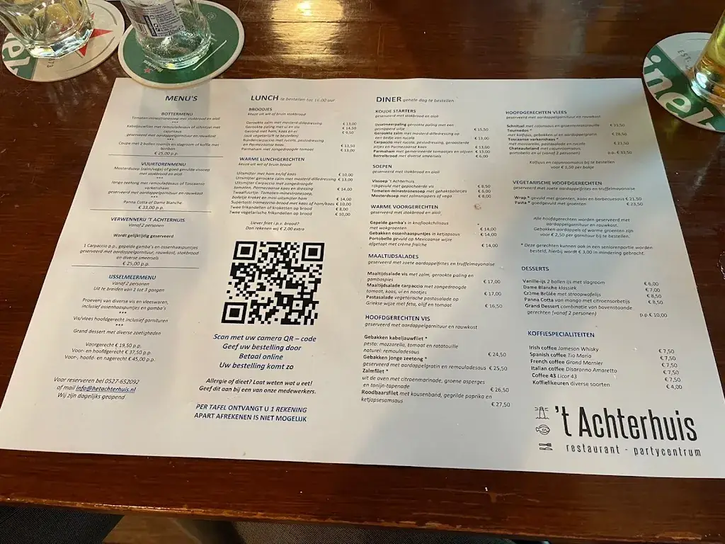 Menü_Restaurant 't Achterhuis_Urk_Bild_1