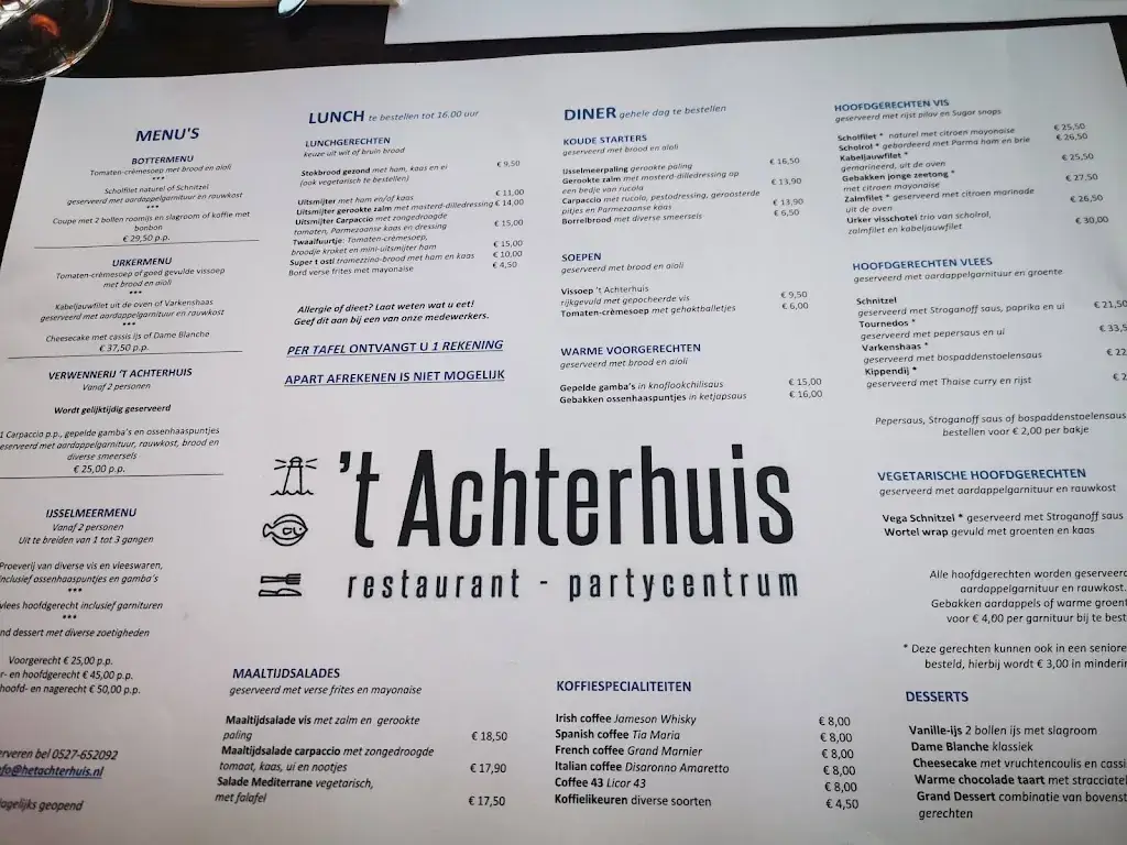 Menü_Restaurant 't Achterhuis_Urk_Bild_3