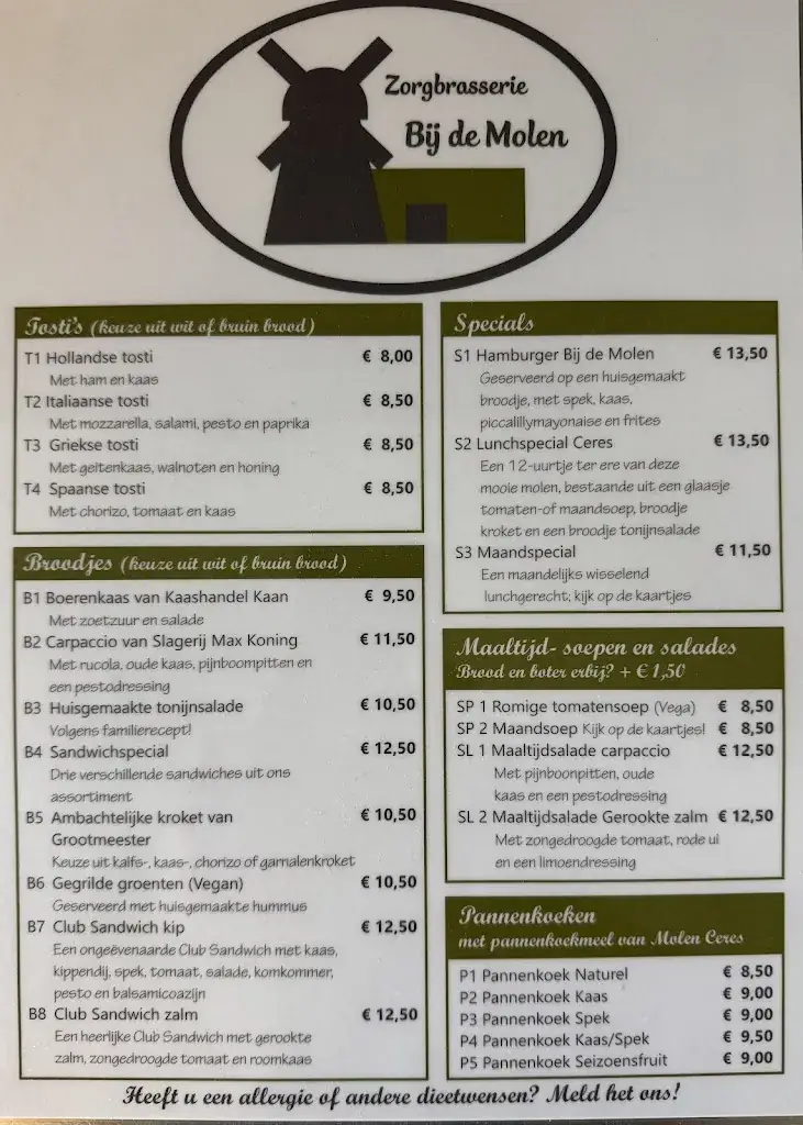 Menu_Zorgbrasserie Bij de Molen_Bovenkarspel_immagine_1
