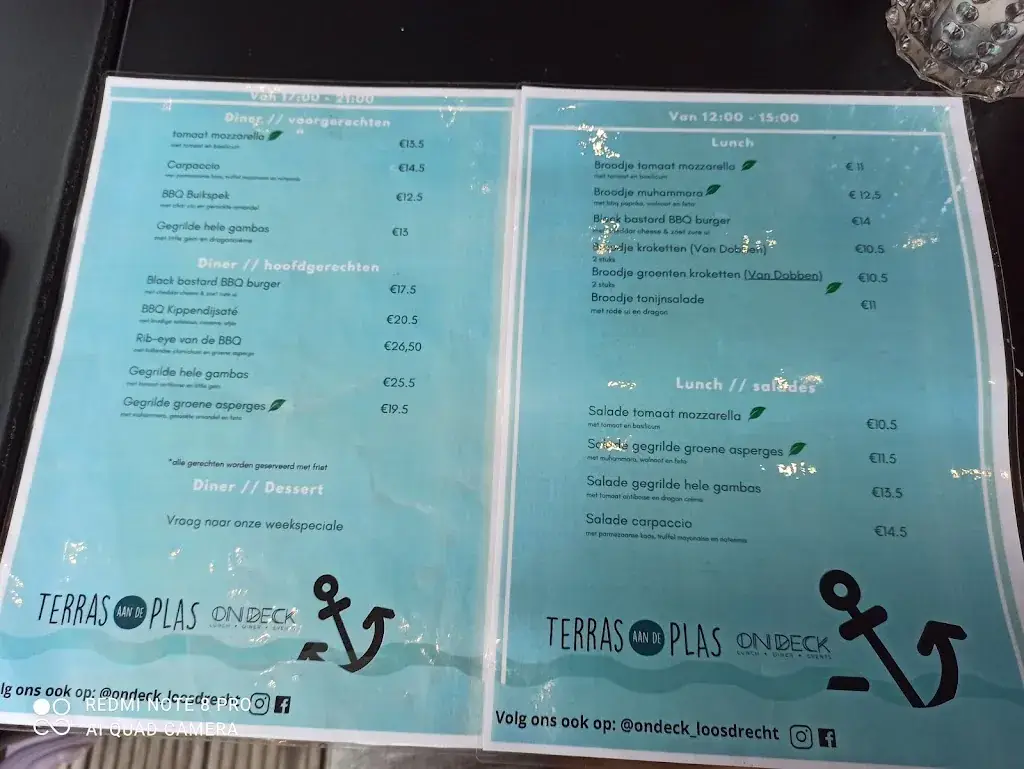 Menu_On Deck Restaurant_Loosdrecht_image_1