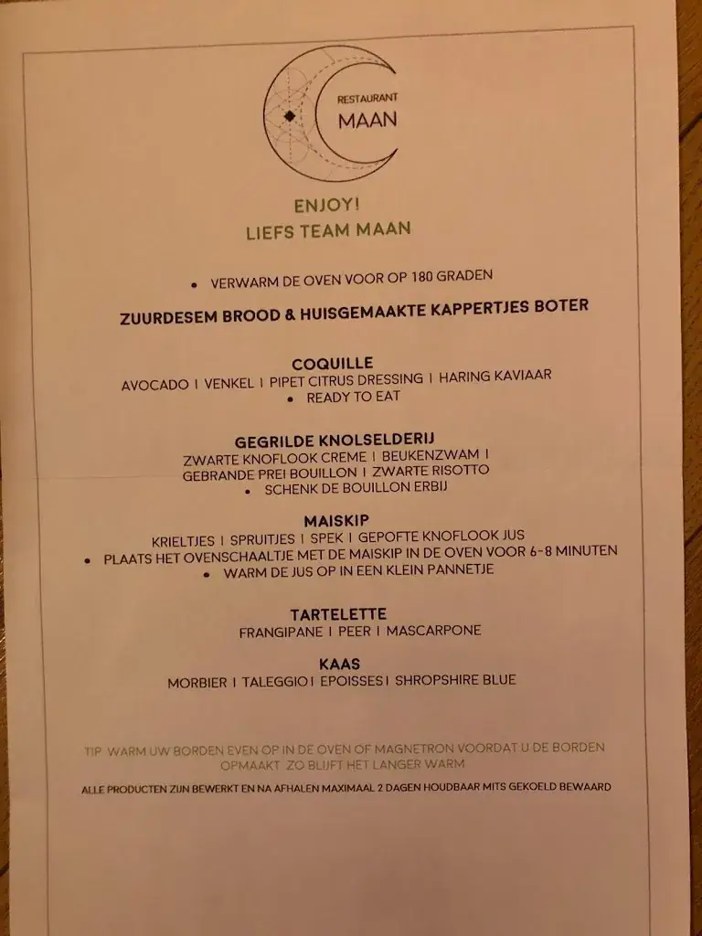 Menu_Restaurant Maan_Breukelen_immagine_2