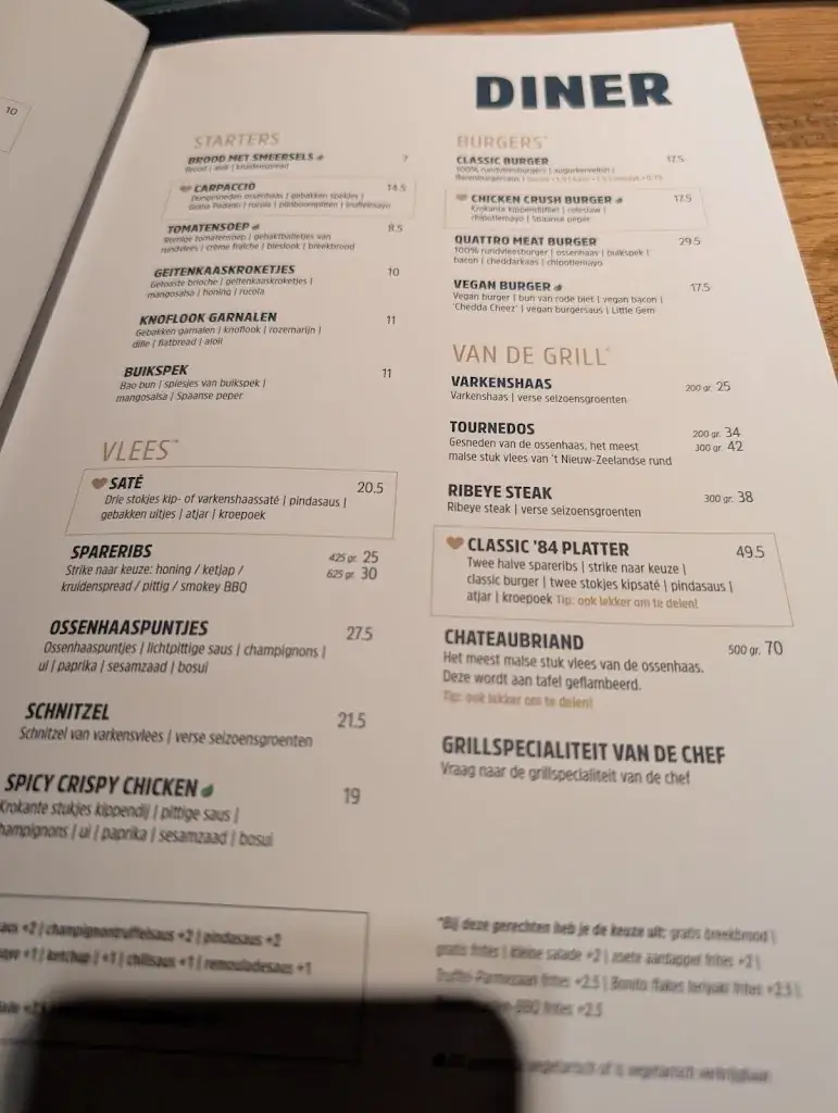 Menü_Restaurant De Beren Amsterdam-Noord_Amsterdam_Bild_1