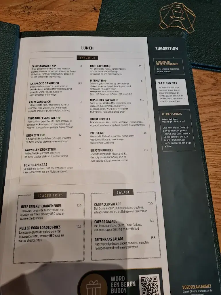 Menü_Restaurant De Beren Amsterdam-Noord_Amsterdam_Bild_4