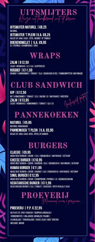 Menu_Grand café 't plein_Amsterdam_image_1