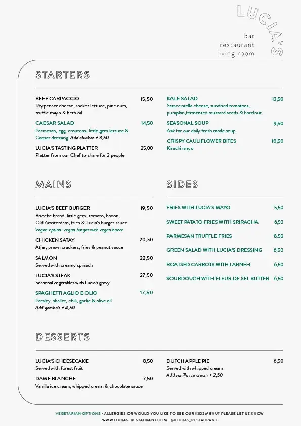 Menu_Lucia's BoLo District_Amsterdam_immagine_1