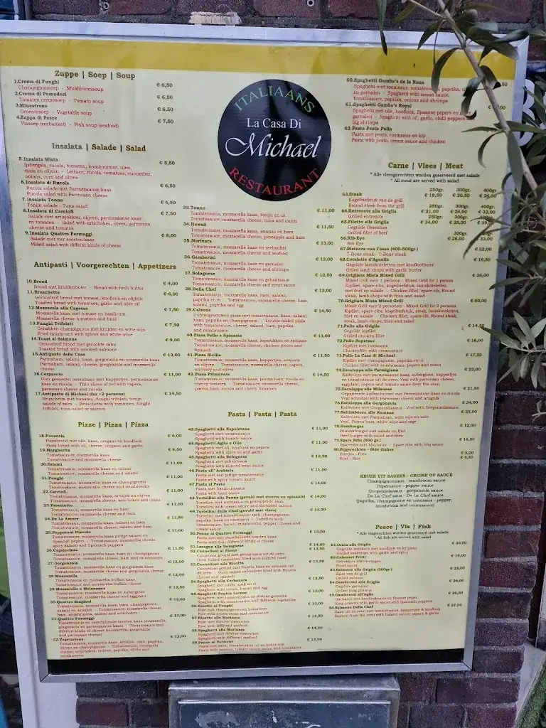 Menu_La Casa Di Michael_Amsterdam_image_1