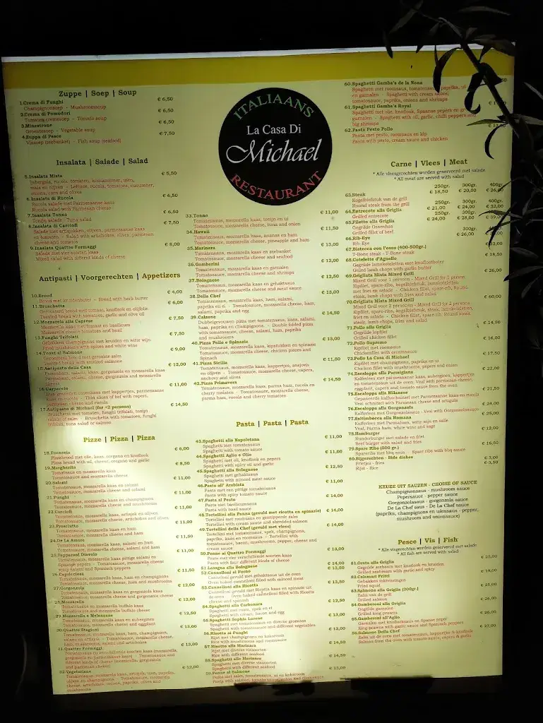 Menu_La Casa Di Michael_Amsterdam_image_2