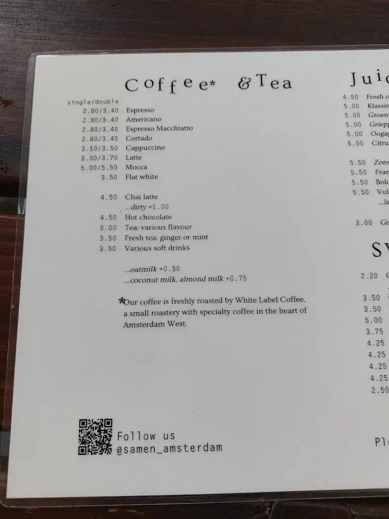 Menü_Samen - Lunch and Juices_Amsterdam_Bild_1