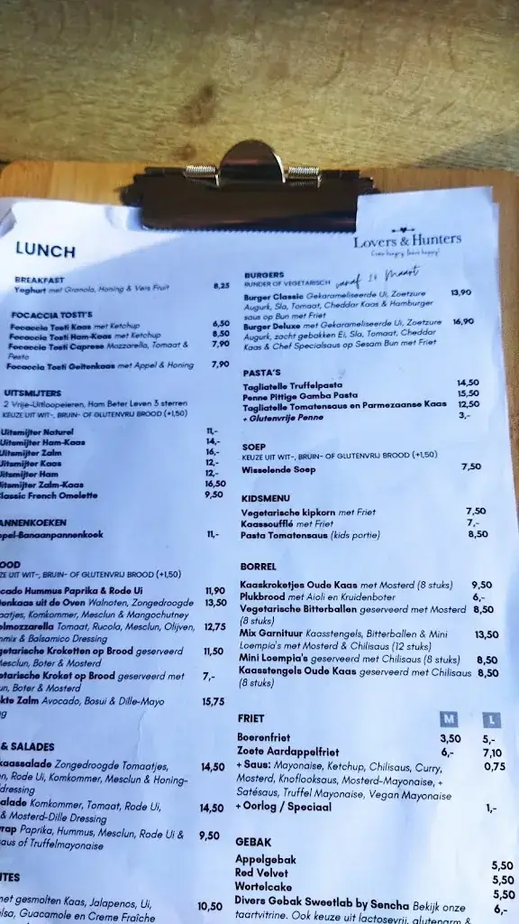 Menu_Paviljoen Lovers and Hunters - Restaurant Geestmerambacht_Langedijk_immagine_1