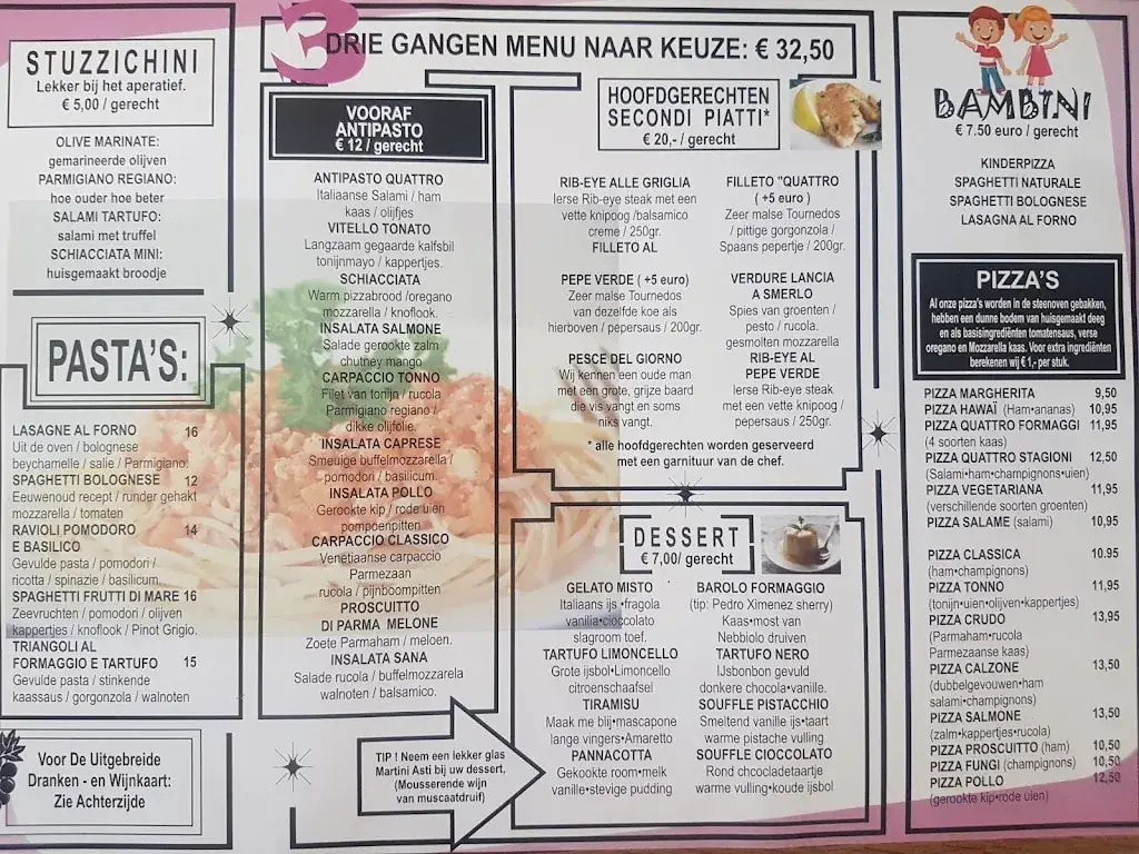 Menu_Italiaans Restaurant Quattro_Kaag_image_2