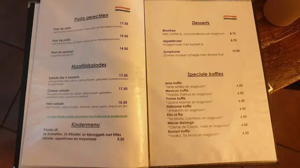 Menu_The 4 Seasons_Callantsoog_imagen_4