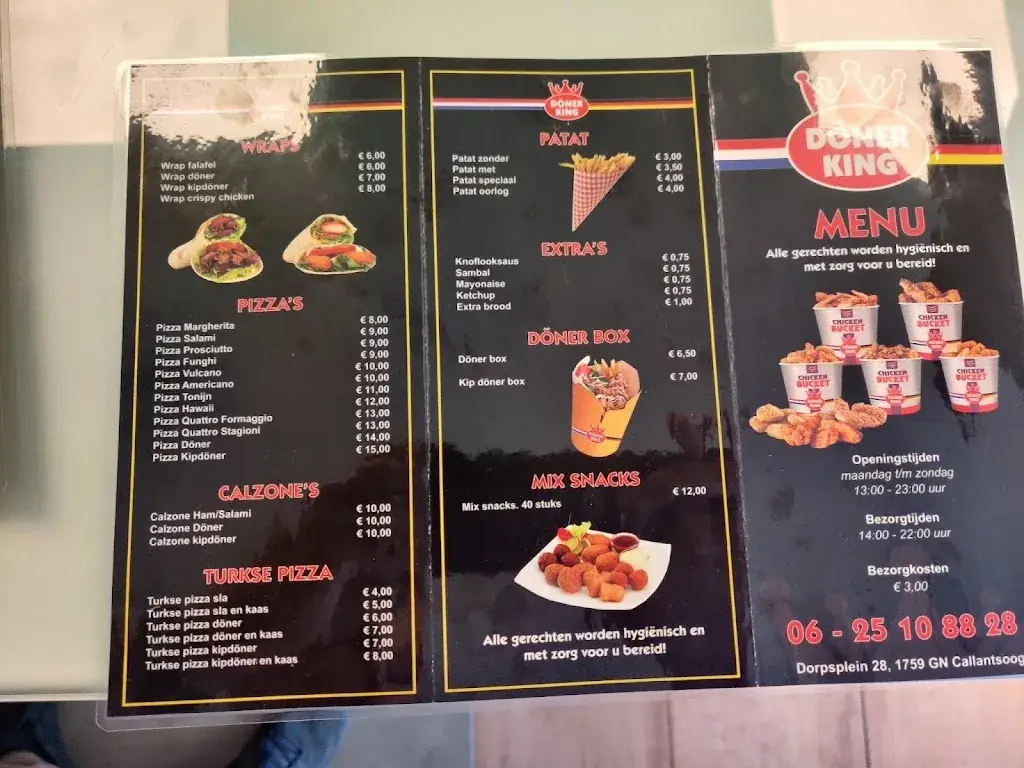 Menu_Döner King_Callantsoog_image_2