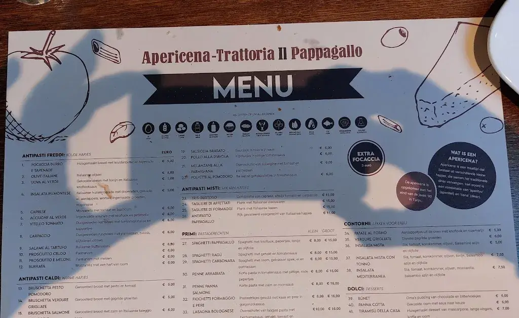 Menu_Apericena-Trattoria il Pappagallo_Uithoorn_image_3