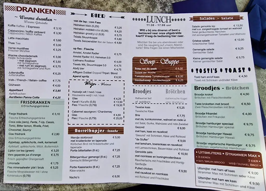 Menü_Café-Restaurant De Slufter_Cocksdorp_Bild_1