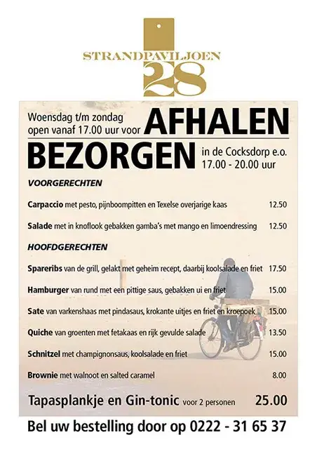 Menu_Strandpaviljoen Paal 28_Cocksdorp_image_2