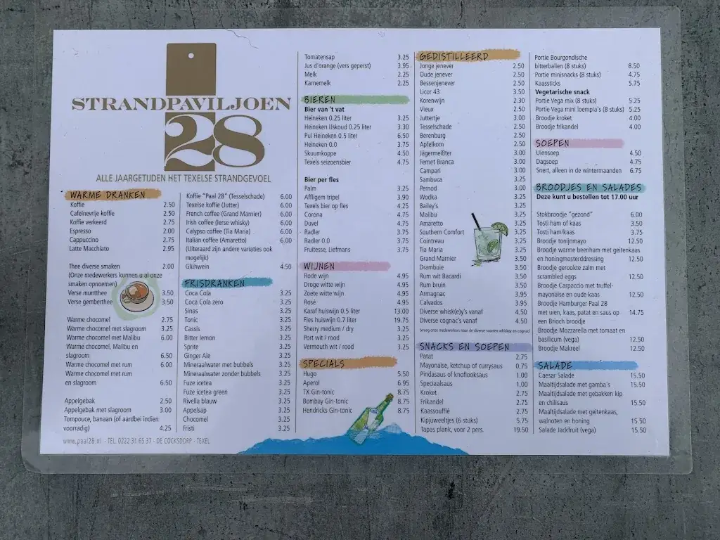 Menu_Strandpaviljoen Paal 28_Cocksdorp_image_4