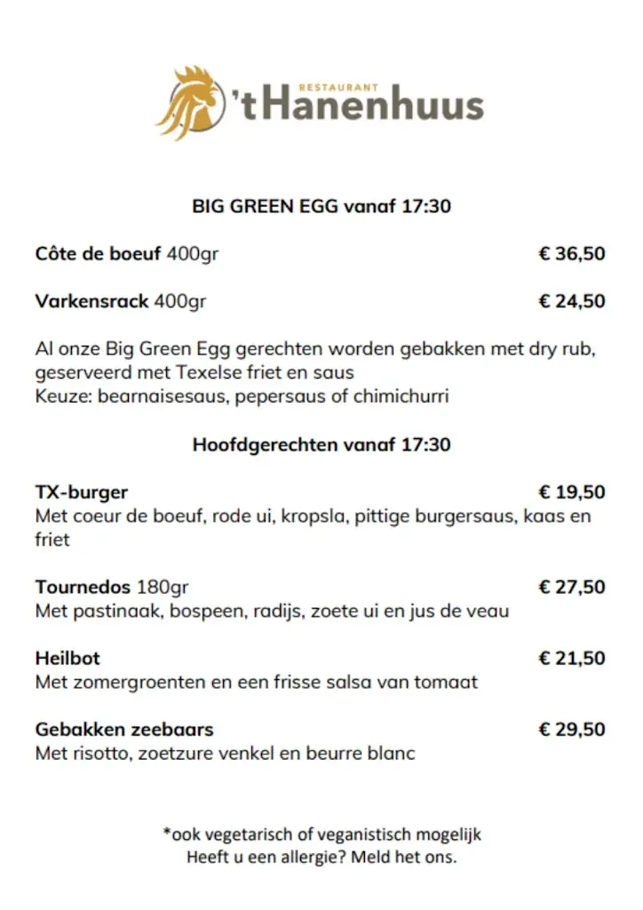 Menu_Restaurant 't Hanenhuus_Cocksdorp_image_1