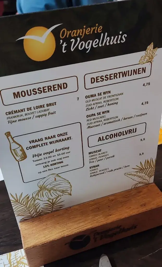 Menu_Restaurant Oranjerie ‘t Vogelhuis_Koog_image_3