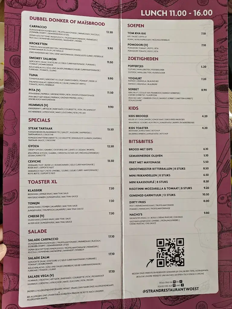 Menu_Beach Restaurant WOEST_Callantsoog_image_1