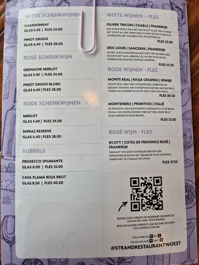 Menu_Beach Restaurant WOEST_Callantsoog_image_4