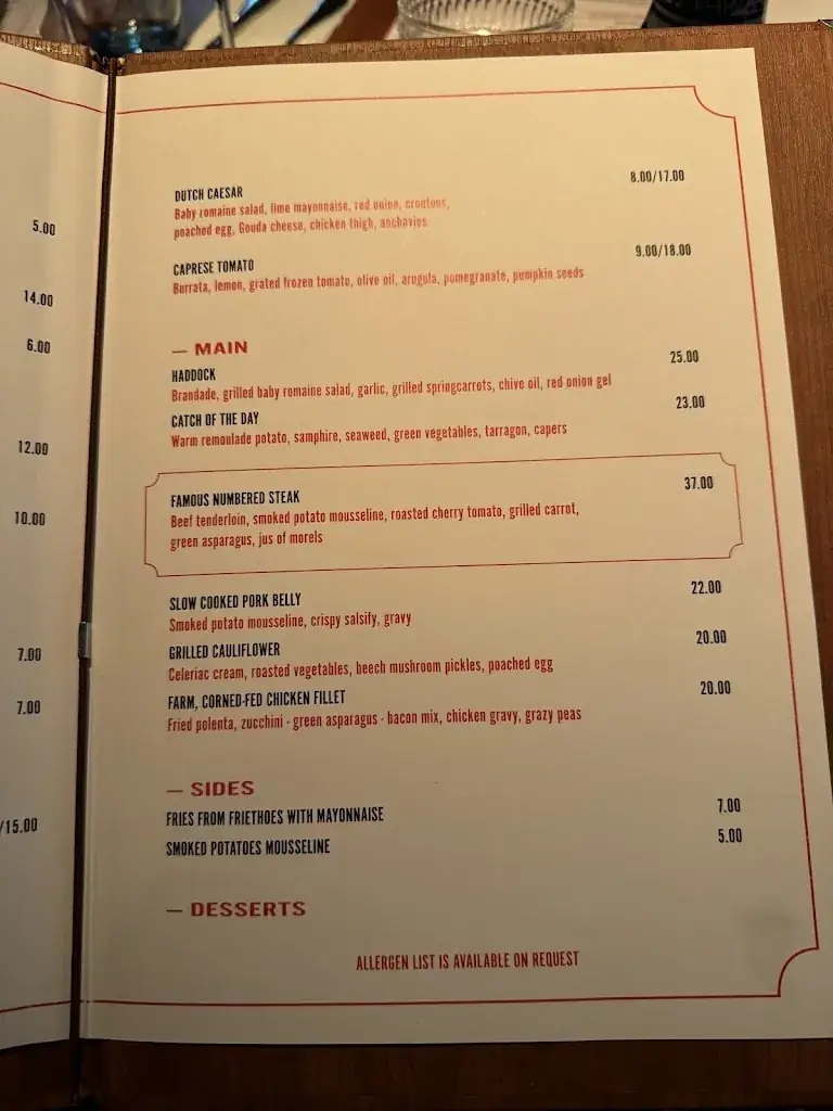 Menu_Restaurant Hulscher's_Amsterdam_image_1