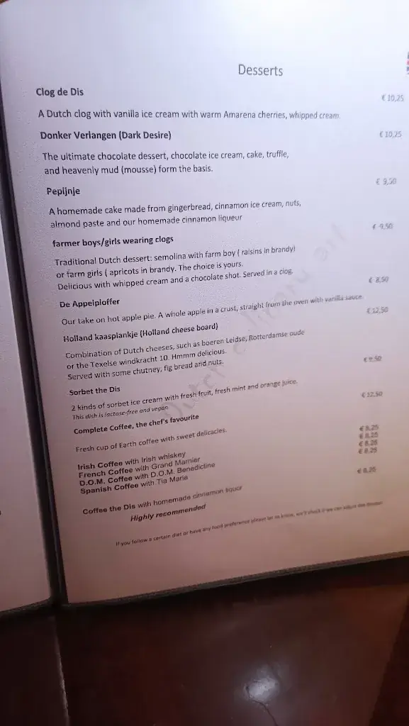 Menu_Spijshuis De Dis_Delft_imagen_3