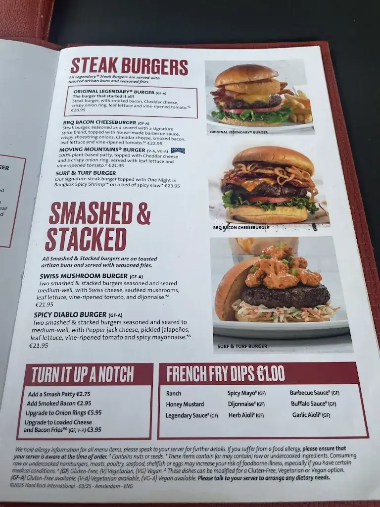 Menu_Hard Rock Cafe Amsterdam_Amsterdam_image_4